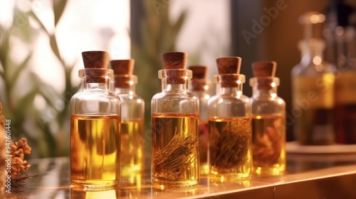 Essential Oils in Glass Bottles