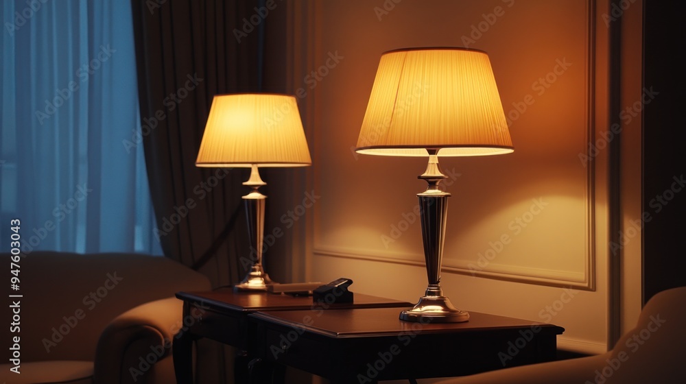 Warm Evening Lights in a Cozy Interior Warm Evening Lights in a Cozy Interior
