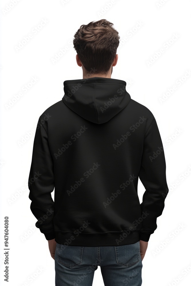 Fototapeta premium Men hoodie mockup back view 