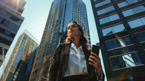 The Confident Businesswoman Skyscrapers