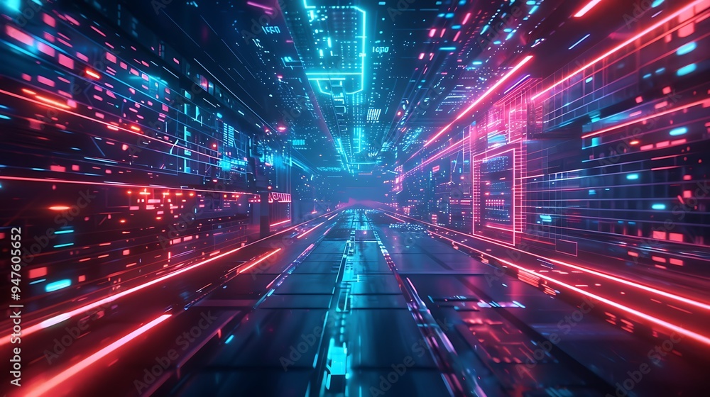 Abstract Neon Tunnel Abstract Neon Tunnel