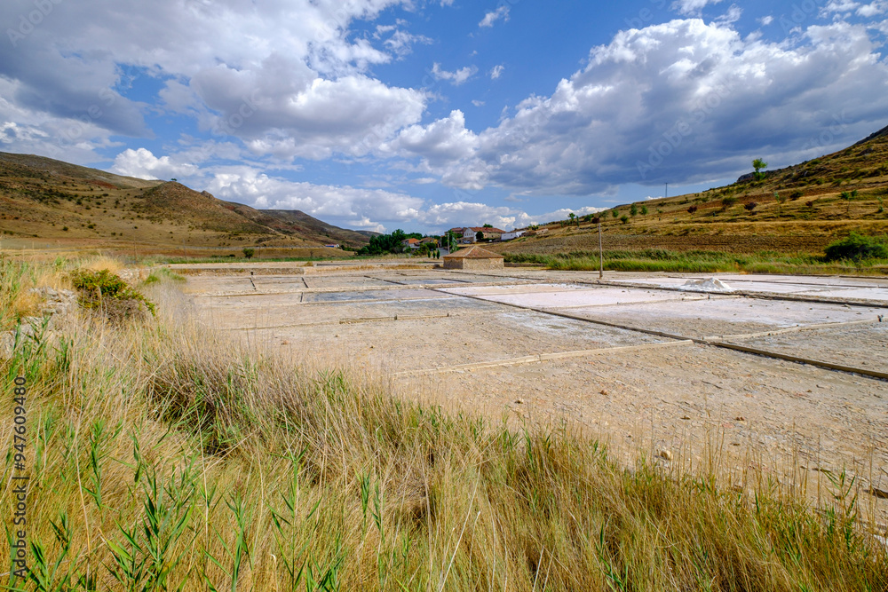 salt extraction from the salt mines of Medinaceli, Medinaceli, Soria, autonomous community of Castilla y León, Spain, Europe