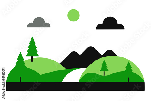 Serene Minimalist Landscapes: Perfect for Tranquil Settings