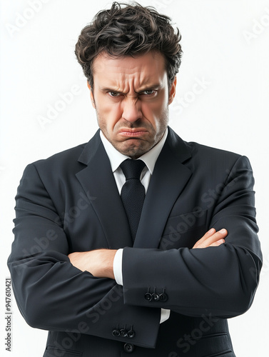 An male office worker with ...