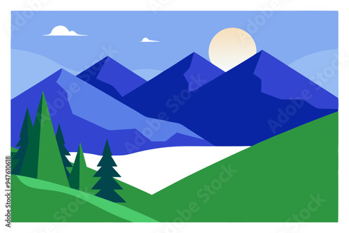 Serene Minimalist Landscapes: Perfect for Tranquil Settings