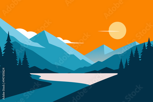 Serene Minimalist Landscapes: Perfect for Tranquil Settings