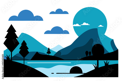 Serene Minimalist Landscapes: Perfect for Tranquil Settings