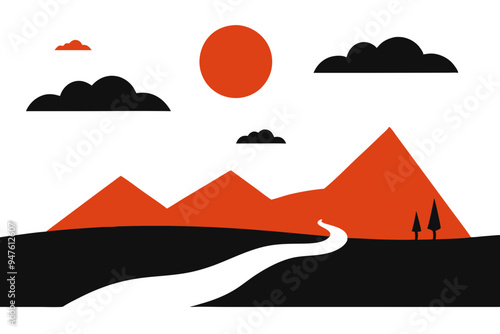 Serene Minimalist Landscapes: Perfect for Tranquil Settings