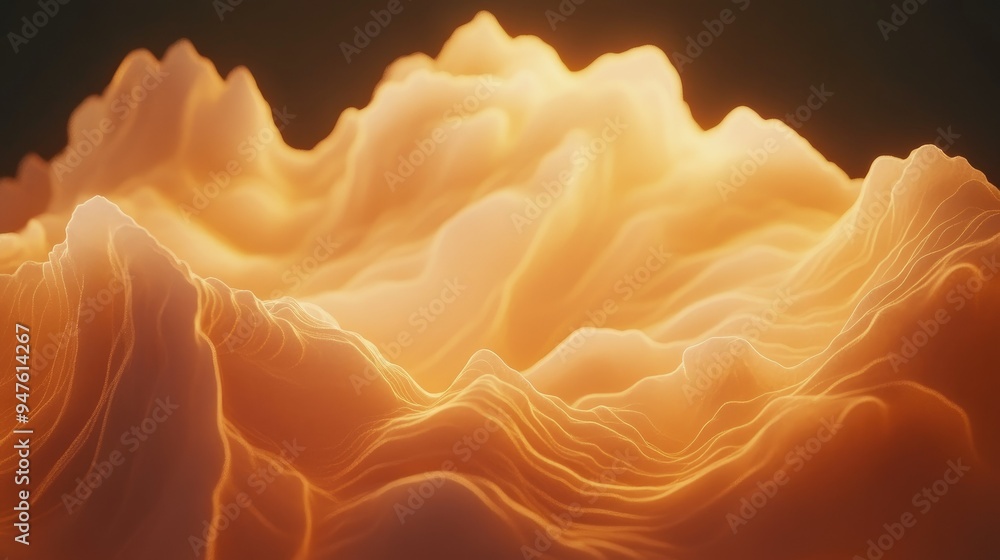 Ethereal glow emanating from abstract shapes Ethereal glow emanating from abstract shapes