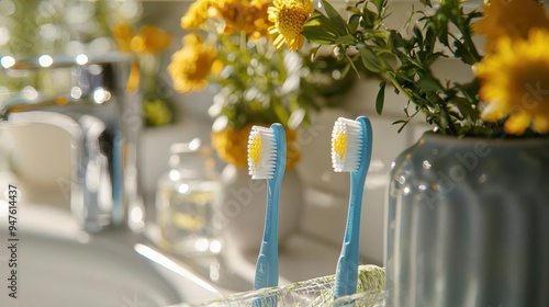 Plant-based toothbrushes and biodegradable floss photo