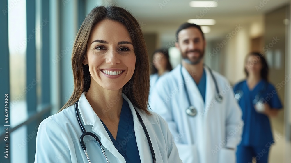 Doctor in hospital. copy space for text. Doctor in hospital. copy space for text.