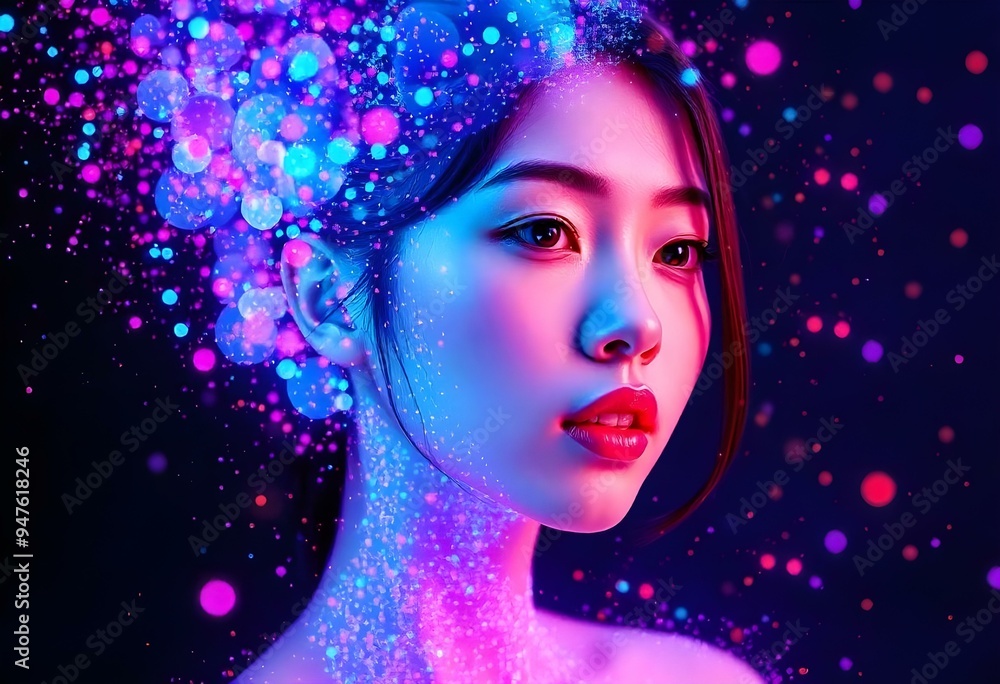 Disintegrating Woman's Head in Surreal Digital Art Disintegrating Woman's Head in Surreal Digital Art