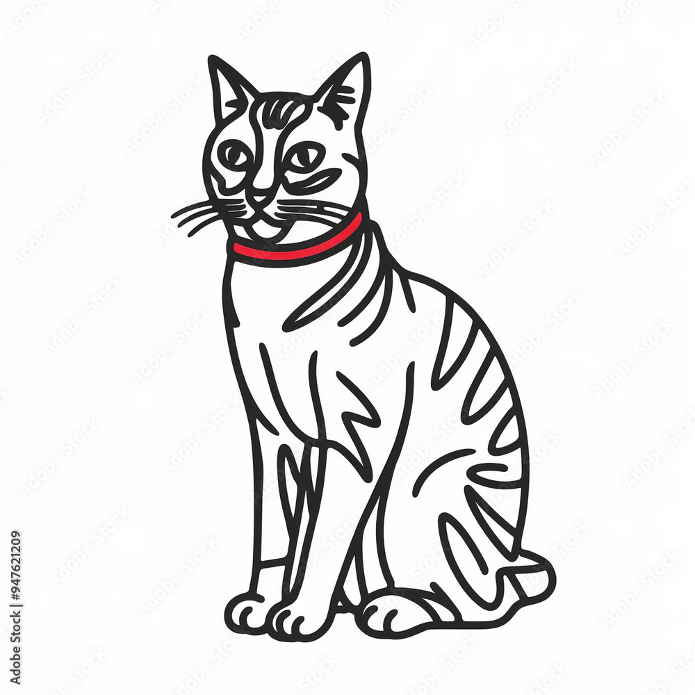 Cat cartoon art illustration. Cat cartoon art illustration.