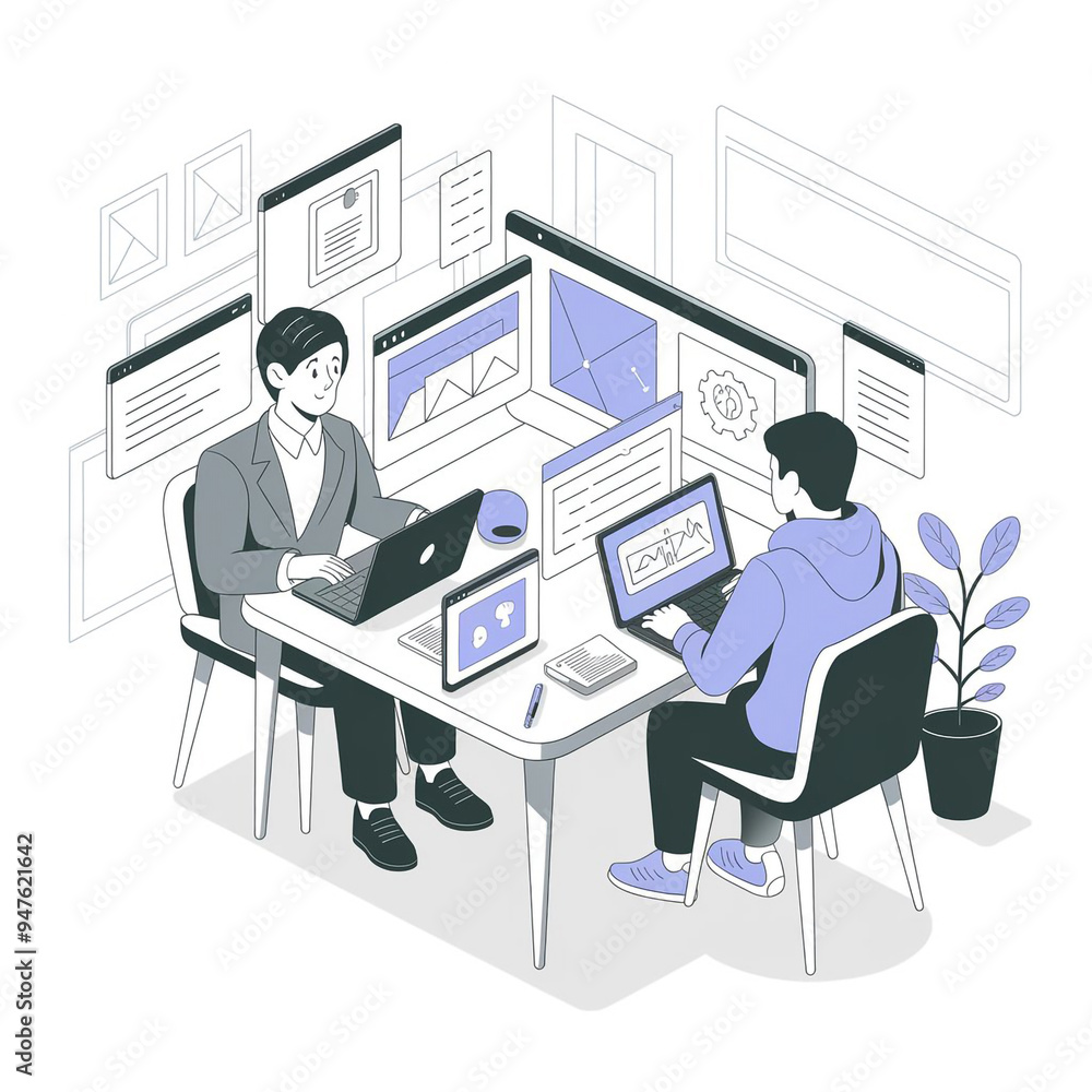 business people working in office business people working in office