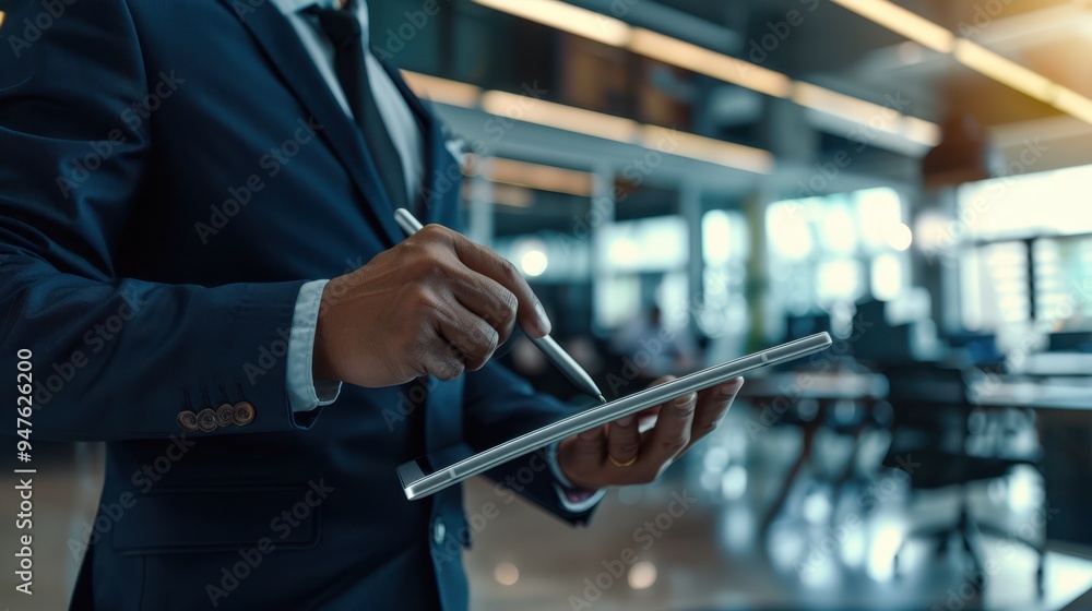 The Businessman Using Tablet The Businessman Using Tablet