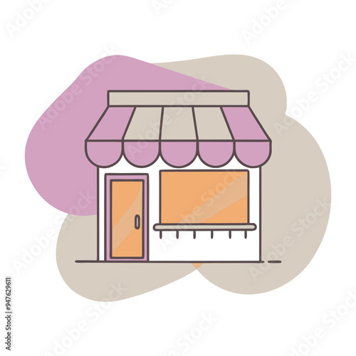 Shop silhouette vector art illustration 