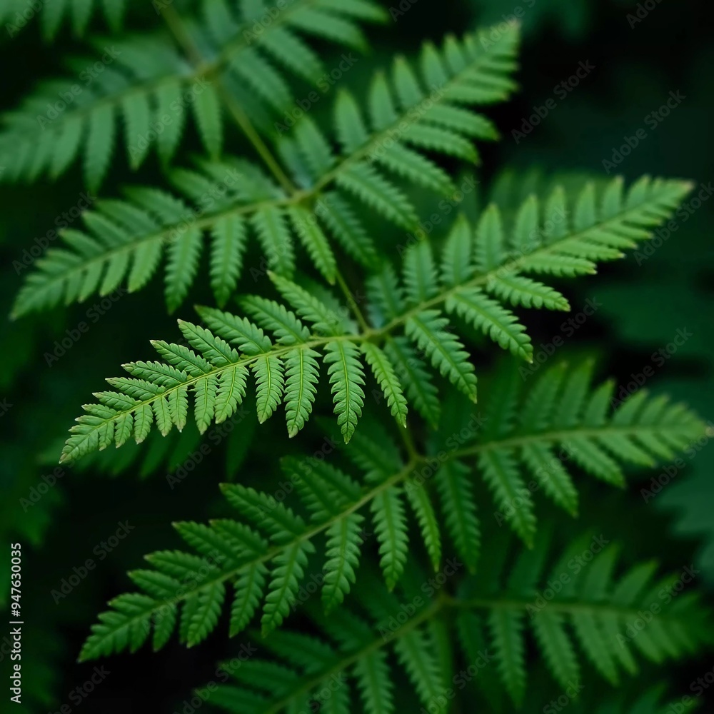 Fern Fronds, close-up of overlapping fern fronds, intricate patterns of the leaves Fern Fronds, close-up of overlapping fern fronds, intricate patterns of the leaves