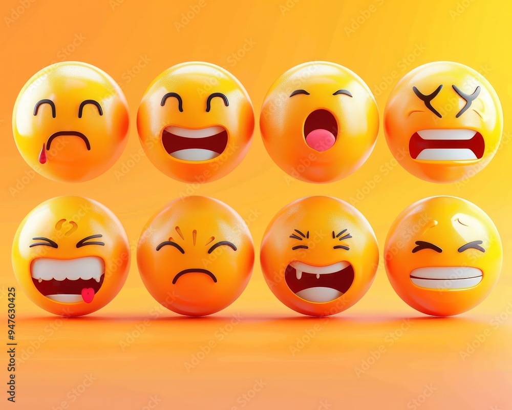 Funny and animated emoticons with a range of facial expressions, great for mobile app reactions. Funny and animated emoticons with a range of facial expressions, great for mobile app reactions.