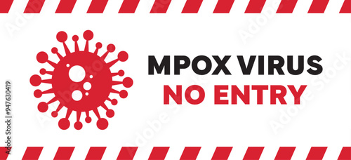 Monkeypox virus cells outbreak wide medical banner. Monkey pox virus cells on white science background. Monkeypox microbiological wide background