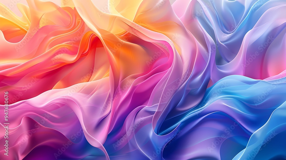 Abstract Colorful Swirling Fabric Abstract Colorful Swirling Fabric