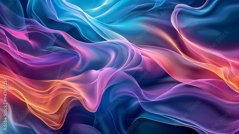 Obraz premium Abstract Colorful Swirling Fabric