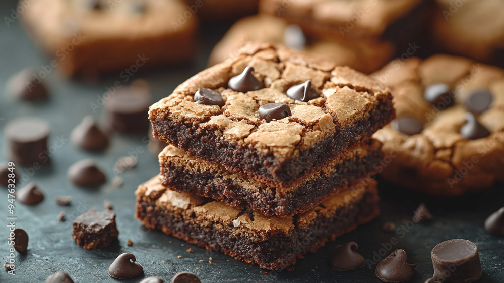 Cookies, brownies, chocolate and fruit crumbs. Cookies, brownies, chocolate and fruit crumbs.