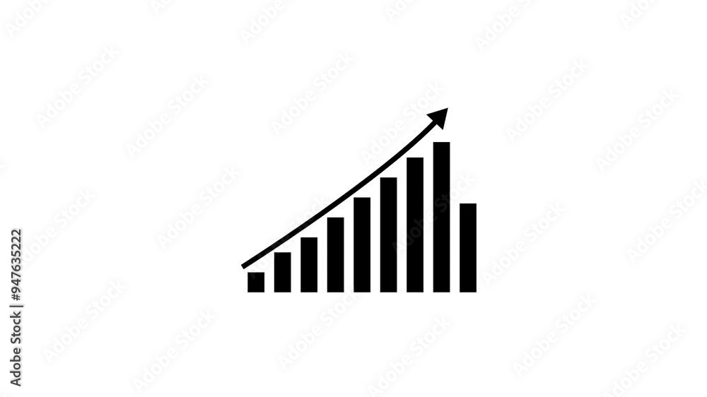 Accounting of profit and loss in business. Rising bar graph, Business Growth Financial graph analysis. Accounting of profit and loss in business. Rising bar graph, Business Growth Financial graph analysis.
