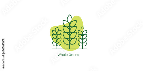 Whole Grain Vector Icon Representing Healthy Grains for Balanced Diet