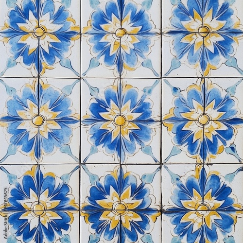 An Elegant Blue and White Decorative Tile Pattern that enhances any Interior Design space