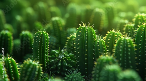 Wallpaper Mural Close-up of cactus thorns and spines, natural background. Succulent plant Torontodigital.ca