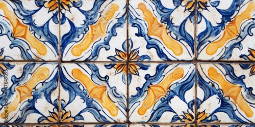 An Elegant Blue and White Decorative Tile Pattern that enhances any Interior Design space