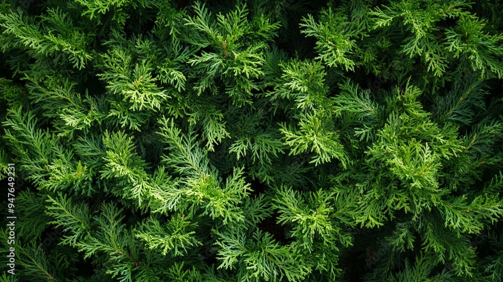 Lush Thuja Trees along the Road in Summer Serene Decorative Thuya Landscape Lush Thuja Trees along the Road in Summer Serene Decorative Thuya Landscape