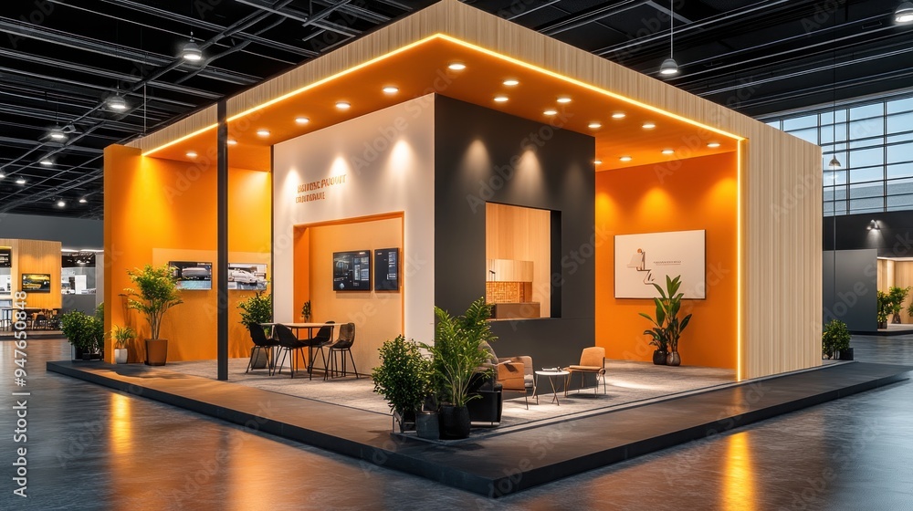 custom made wallpaper toronto digitalA company?s unique booth at a trade show stands out among identical booths with bright lighting and distinctive design to showcase the brand.