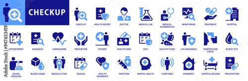 2357_Checkup flat icons set adobe