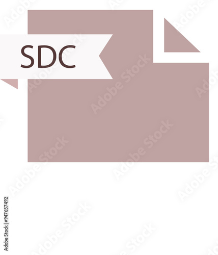 SDC File format icon roe color fill