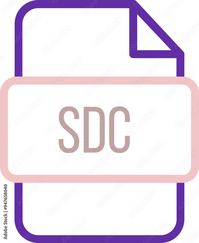 SDC File icon with bold outline