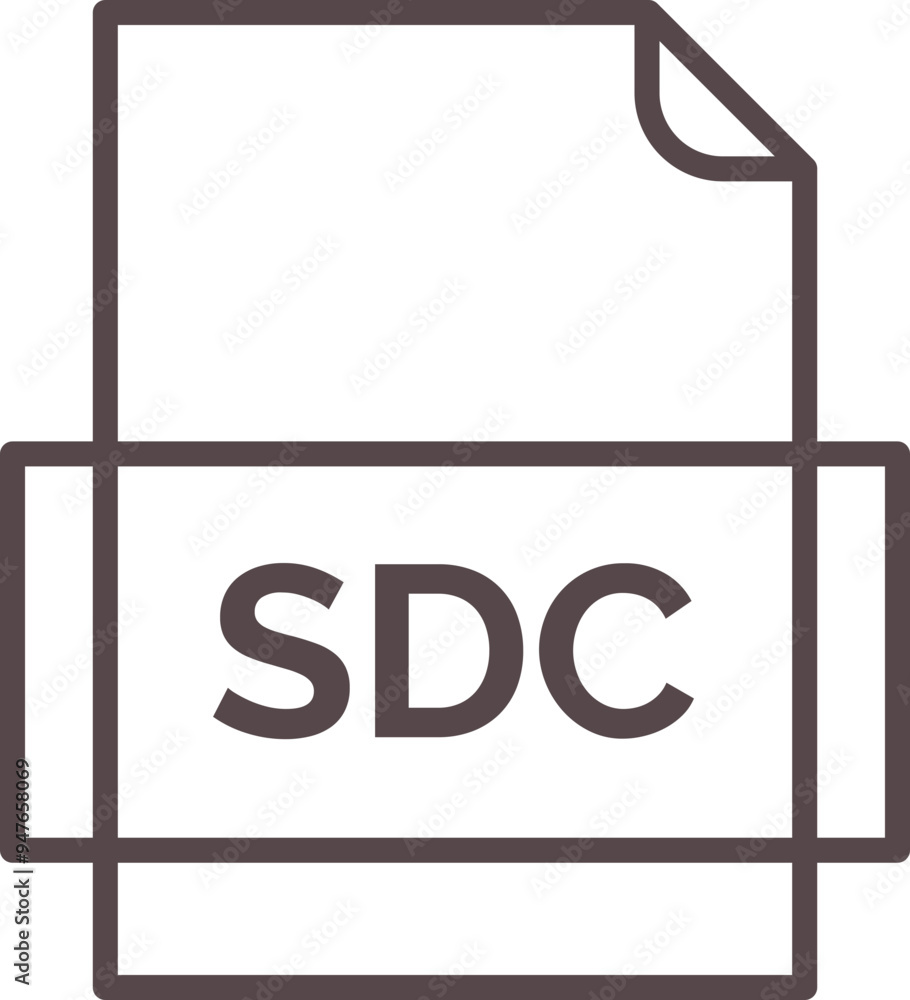 SDC File icon thick outline rounded corners SDC File icon thick outline rounded corners