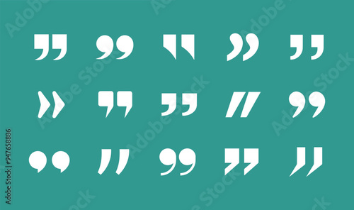 Quotation mark and quote mark set