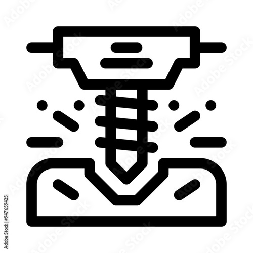 machinery line icon