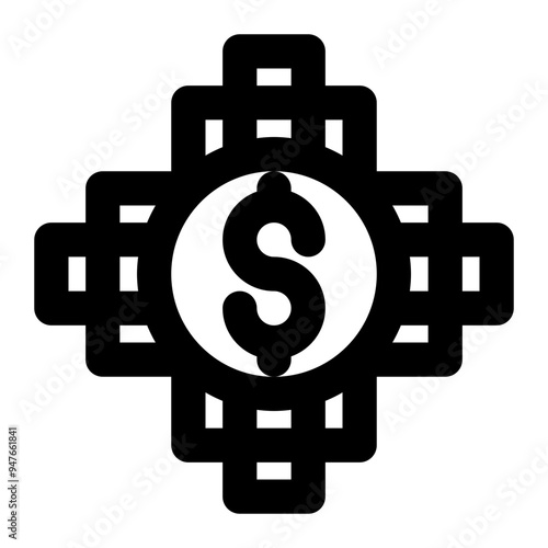 oligopoly, monopoly, control, dominate, business outline icon