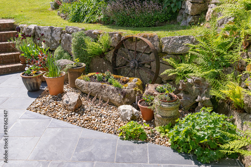 Courtyard in an English Country Garden