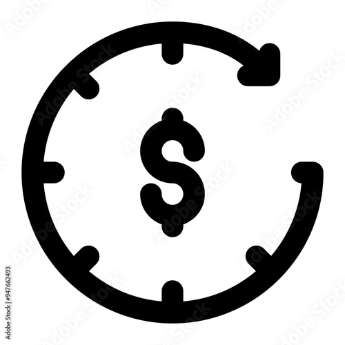 turnover, sales, period, business outline icon