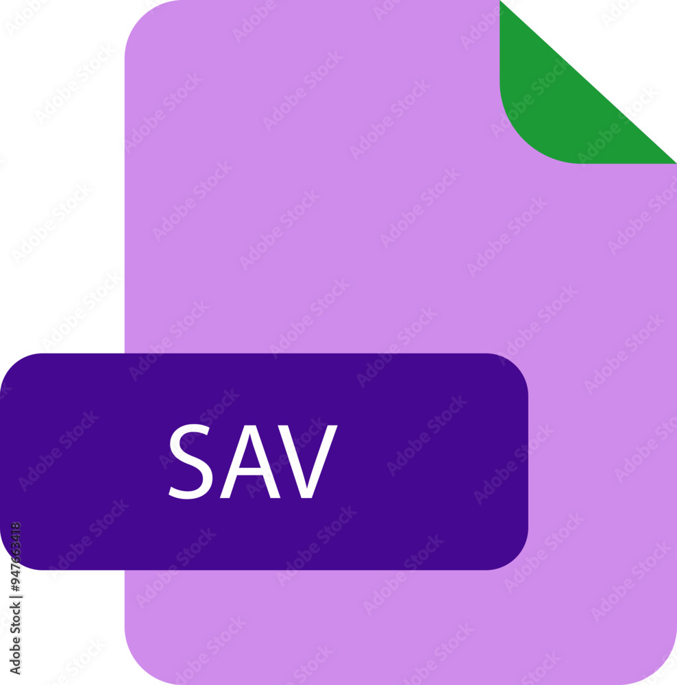 SAV file extension icon rounded corners and deep color SAV file extension icon rounded corners and deep color