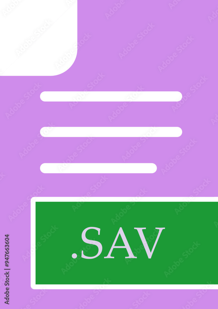 SAV File format icon fill inside SAV File format icon fill inside