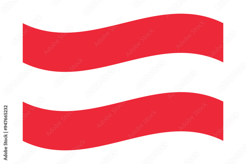 Vector illustration of wavy Austria flag on transparent background Vector illustration of wavy Austria flag on transparent background