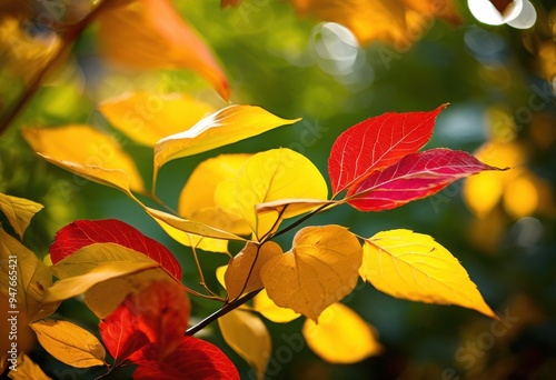 vibrant foliage patterns bathed radiant sunlight creating stunning natural display colors textures, nature, leaves, brightness, greenery, trees, shadows