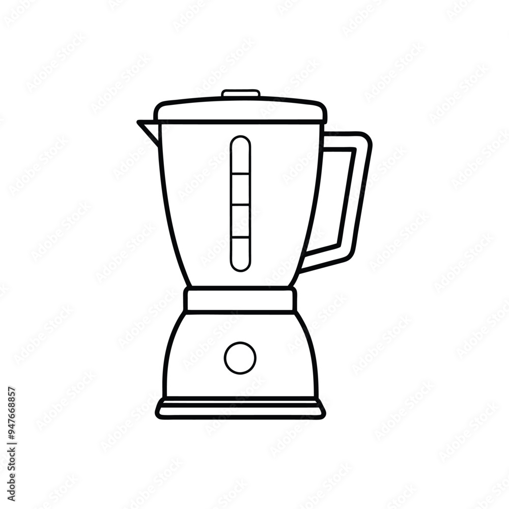 Blender icon. Linear image. Simple flat vector illustration on a white background. Blender icon. Linear image. Simple flat vector illustration on a white background.