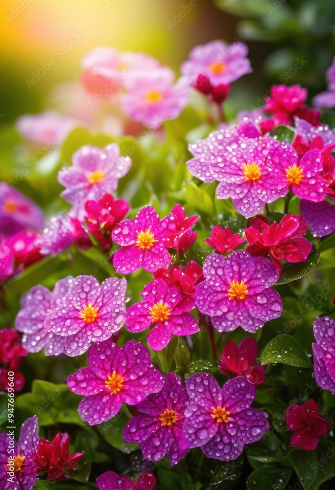 vibrant close flourishing garden plant features showcasing lush green colorful textured stems bright natural light, nature, leaves, blossoms, flowers, foliage