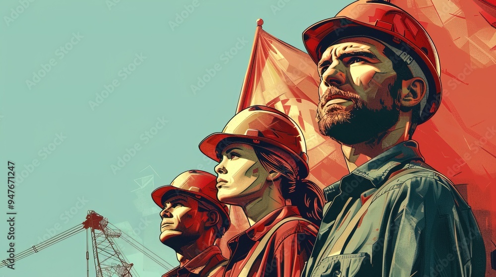 Obraz premium Happy Labour Day. its international worker's day 