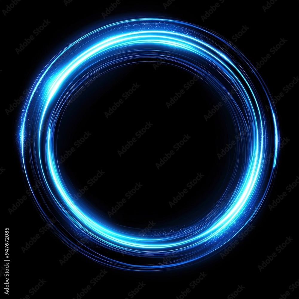 Abstract blue light ring Abstract blue light ring